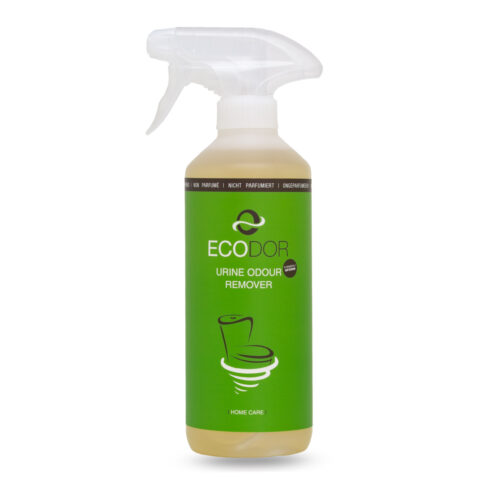 Fles Ecodor UF2000 0.5 liter, een krachtige urinegeur verwijderaar voor diverse oppervlakken.